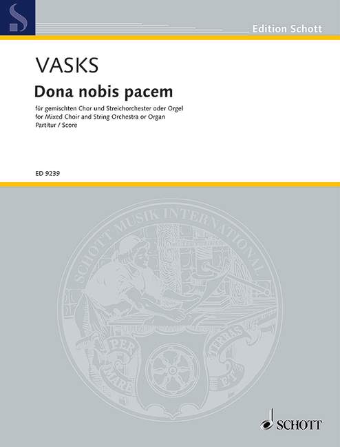 Dona nobis pacem Peteris Vasks Partition