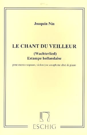 Chant du Veilleur Joaquin Nin-Culmell Partition Saxophone