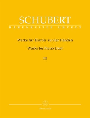 Œuvres pour piano à quatre mains. Volume 3 SCHUBERT Partition Piano