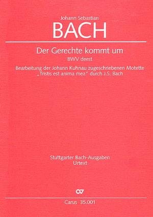 Der Gerechte kommt um - BACH - Partition - Chœur