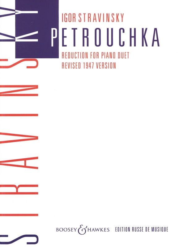Petrouchka. 4 Mains STRAVINSKY Partition Piano