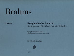 Symphonies n° 3 et n° 4. 4 mains BRAHMS Partition Piano