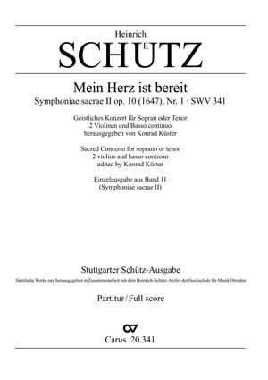 Mein Herz ist bereit SWV 341 SCHUTZ Partition