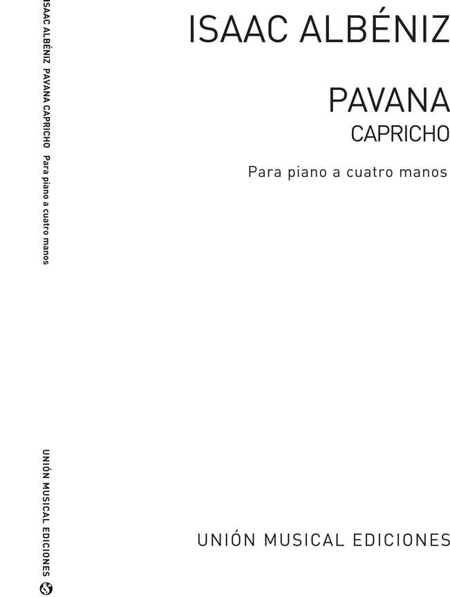 Pavana Capricho Opus 12. 4 mains ALBENIZ Partition Piano