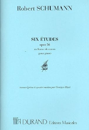 Etudes en forme de canon op. 56. 4 mains SCHUMANN Partition Piano
