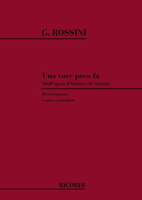 Una Voce Poco Fa. Il Barbiere di Siviglia ROSSINI Partition Opéras
