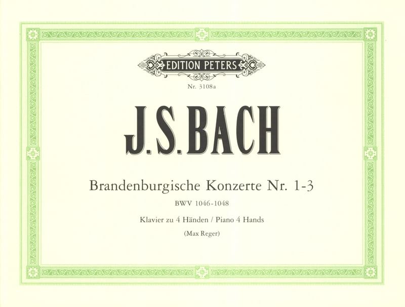 Concertos Brandebourgeois 1-3. 4 Mains - BACH - Partition - Piano