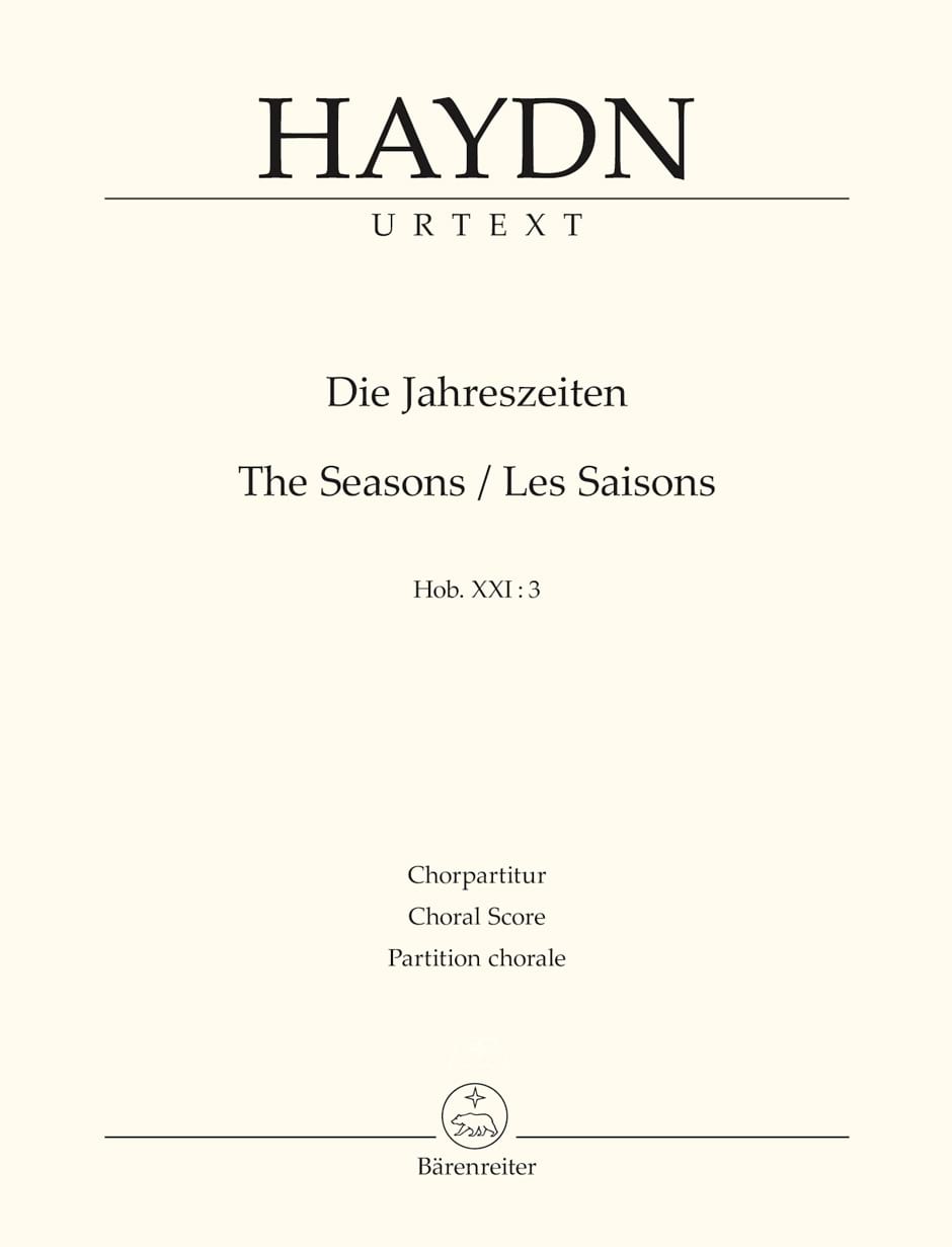 Les Saisons Hob XXI-3 21-3 - Choeur seul Joseph Haydn Partition Chœur