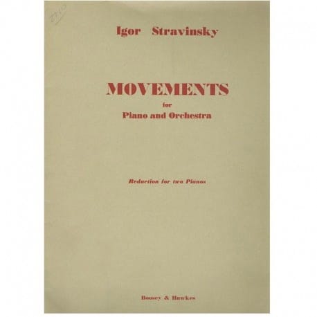 Movements. 2 Pianos STRAVINSKY Partition Piano