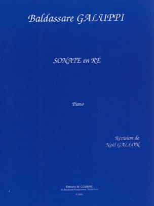 Sonate En Ré Majeur Baldassare Galuppi Partition Piano
