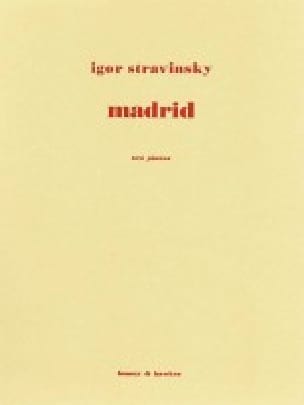 Madrid. 2 Pianos STRAVINSKY Partition Piano