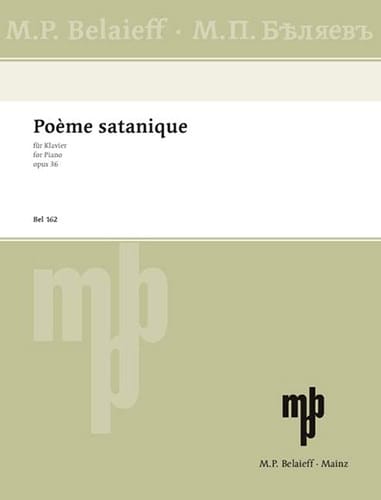 Poème Satanique - Piano SCRIABINE Partition Piano