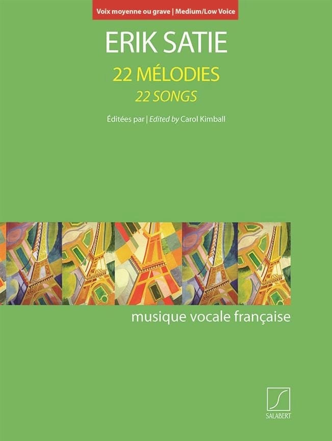 22 Mélodies. Voix Moyenne-Grave SATIE Partition Mélodies
