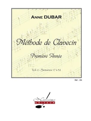 Méthode de Clavecin. Volume 2 Anne Dubar Partition Clavecin