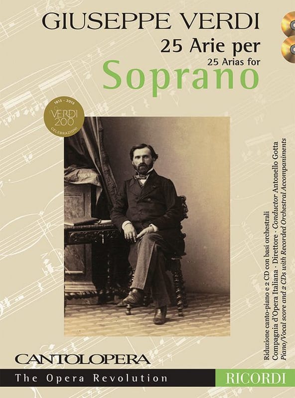 25 arie pour soprano + 2 CD - VERDI - Partition - Opéras