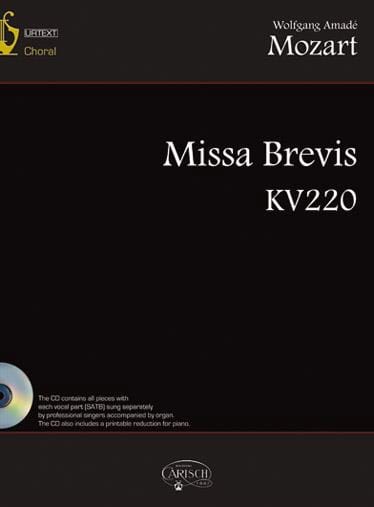Missa Brevis KV 220 MOZART Partition Chœur