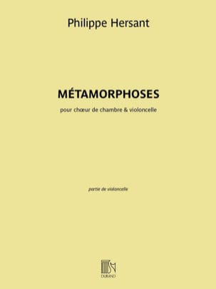 Métamorphoses. Violoncelle Philippe Hersant Partition Violoncelle