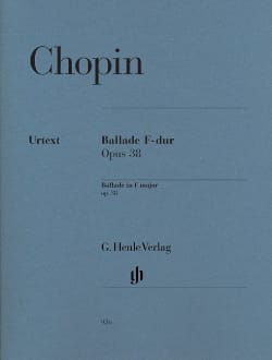 Ballade En Fa Majeur Opus 38 CHOPIN Partition Piano