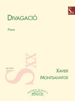 Divagacio Xavier Montsalvatge Partition Piano