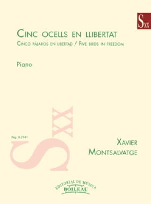 5 oiseaux en liberté - Xavier Montsalvatge - Partition - Piano
