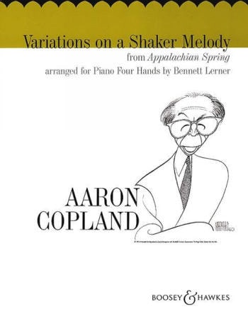 Variations On A Shaker Melody. 4 Mains - COPLAND - Partition - Piano