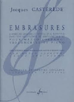 Embrasures Jacques Castérède Partition Violoncelle