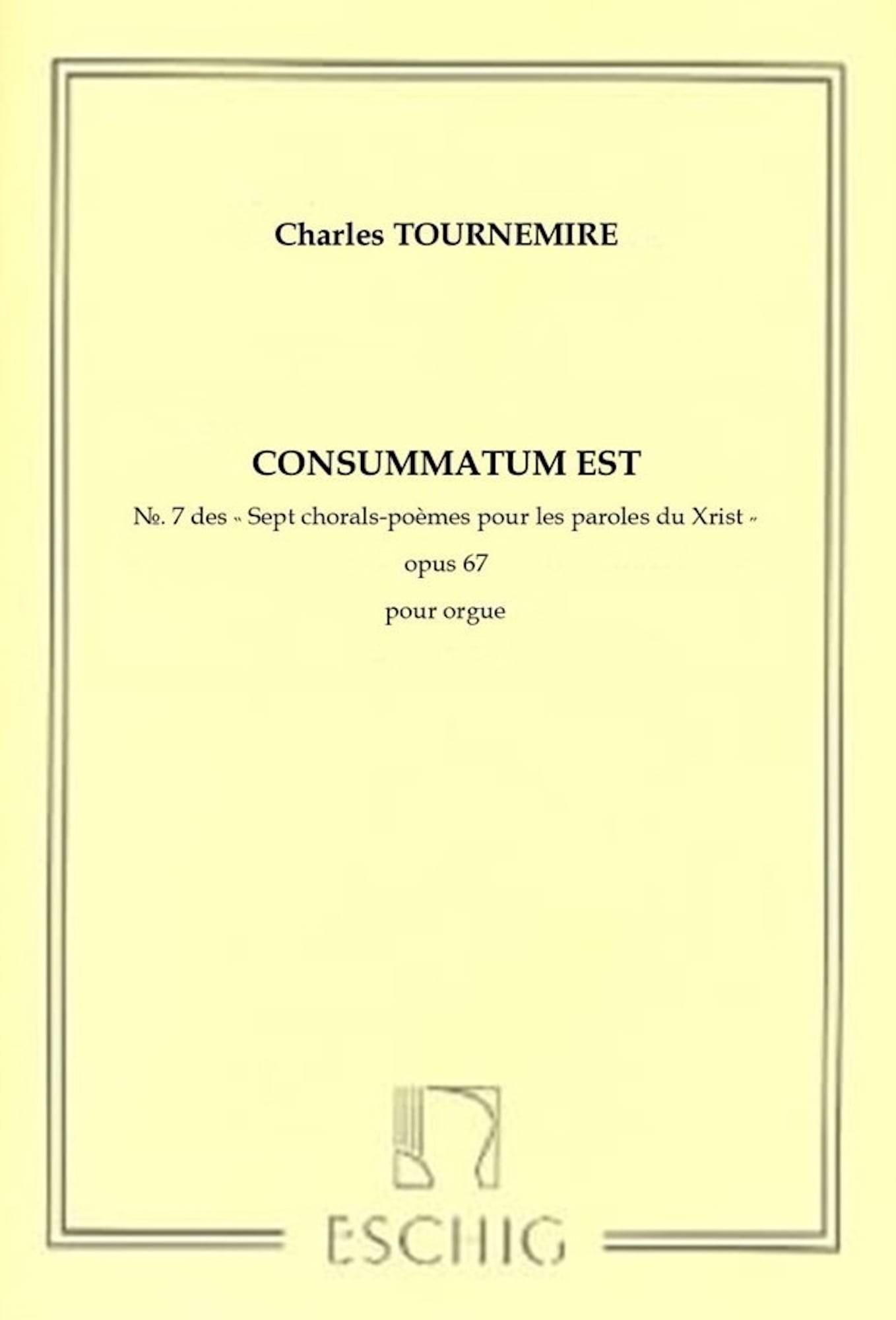 7 Chorals Poèmes Opus 67-7 Charles Tournemire Partition Orgue
