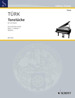 Tonstücke Volume 1. 4 Mains Daniel Gottlob Türk Partition Piano