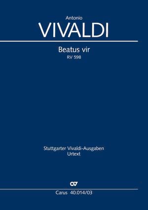 Beatus vir RV 598 VIVALDI Partition Chœur