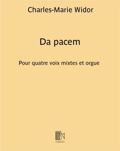 Da Pacem - WIDOR - Partition - Chœur