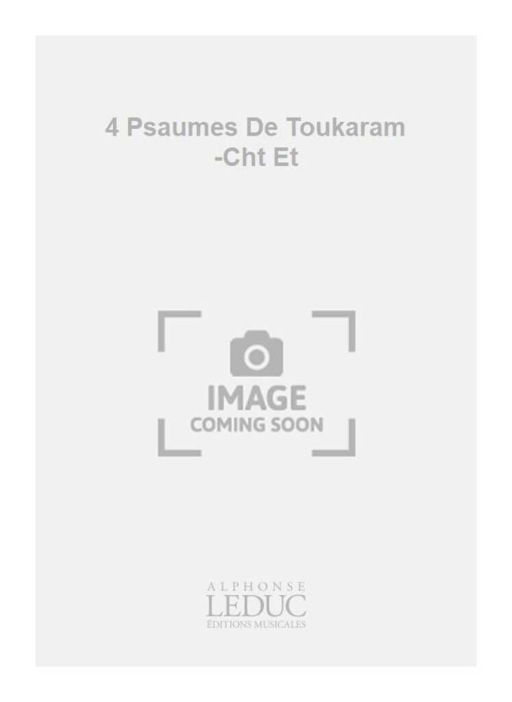 4 Psaumes de Toukaram CHARPENTIER Partition Chœur