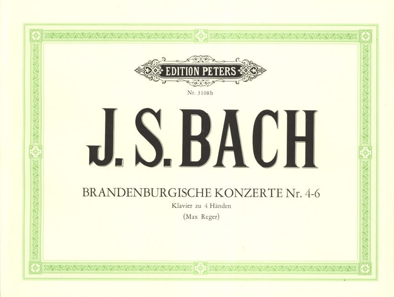 Concertos Brandebourgeois 4-6. 4 Mains - BACH - Partition - Piano