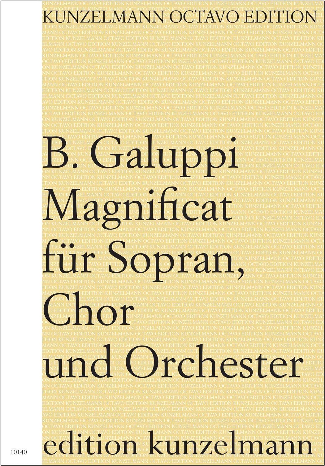 Magnificat. Conducteur Baldassare Galuppi Partition Chœur