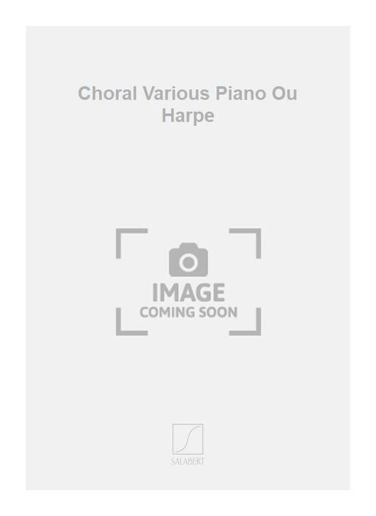 Choral Varié Guy Ropartz Partition Piano