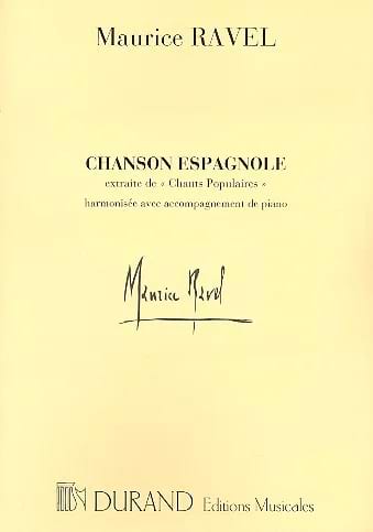 Chanson Espagnole RAVEL Partition Mélodies