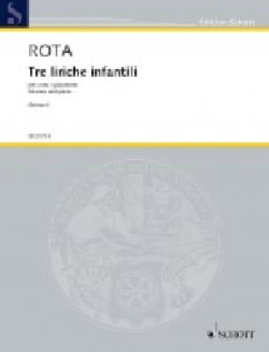 Tre liriche infantili ROTA Partition