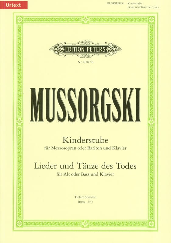 Kinderstube - Lieder und Tänze des Todes - MOUSSORGSKI - Partition