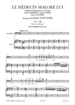 Vive la Médecine. le Médecin Malgré Lui - GOUNOD - Partition - Opéras
