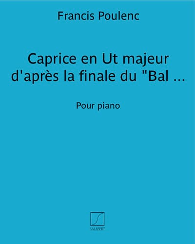 Caprice En Ut Majeur POULENC Partition Piano