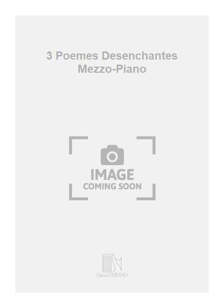 3 Poèmes Désenchantés Maurice Delage Partition Mélodies