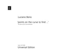 'points On The Curve To Find...'. Piano Solo BERIO Partition Piano