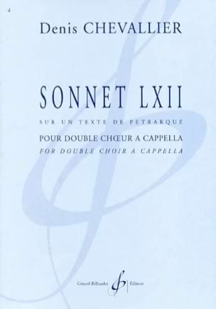Sonnet 62 Denis Chevallier Partition Chœur