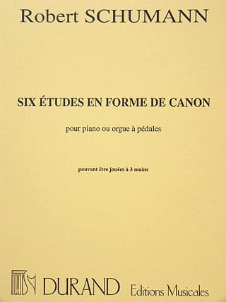 6 Etudes en Forme de Canon Robert Schumann Partition Orgue