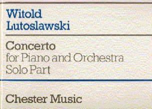 Concerto Pour Piano LUTOSLAWSKI Partition Piano