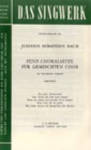 5 Choralsätze BACH Partition Chœur