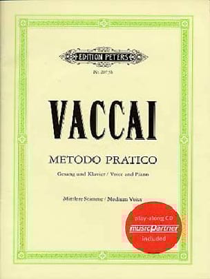 Metodo Pratico Voix Moyenne Nicola Vaccai Partition Pédagogie