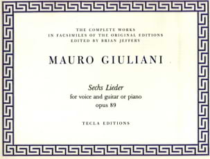 6 Lieder Op. 89 Mauro Giuliani Partition Guitare