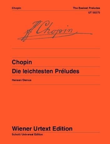 Die Leichtesten Preludes Opus 28 CHOPIN Partition Piano