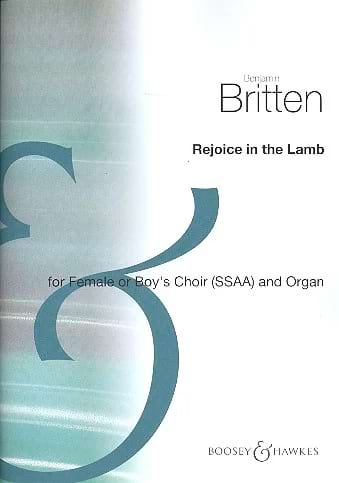 Rejoice in the Lamb op. 30 BRITTEN Partition Chœur