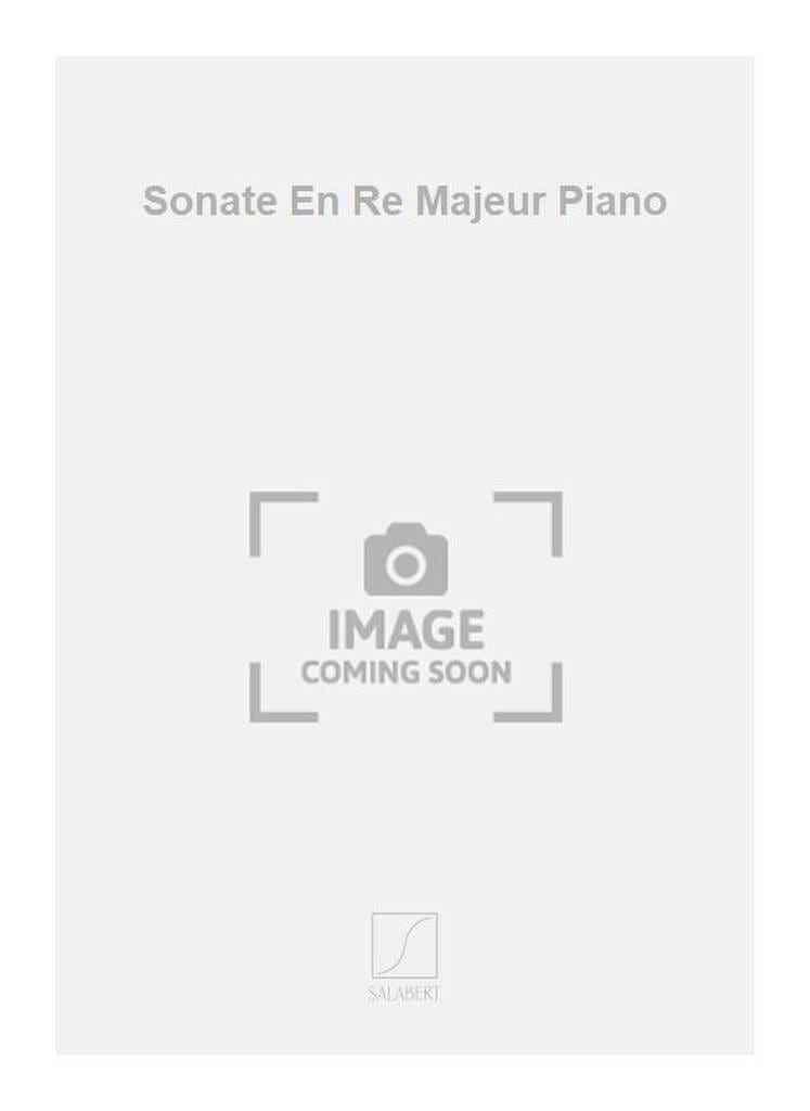 Sonate En Ré Majeur Henri Sauguet Partition Piano
